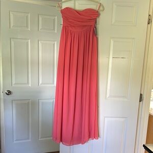 Vibrant Strapless Pink Gown